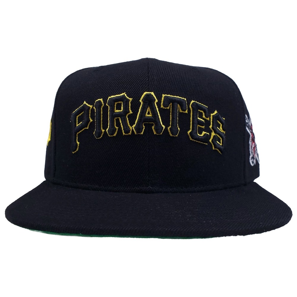 Pittsburgh Pirates Mitchell & Ness MLB Snapback Hat Cap 3D Logo Side Logos New